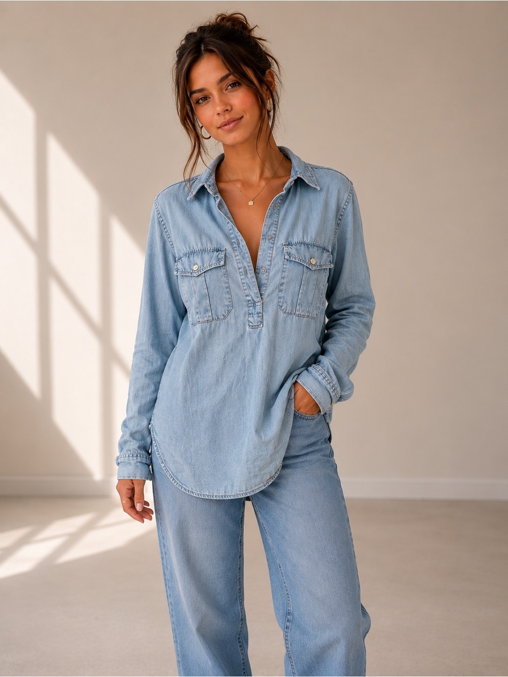 Light Blue Women's Relaxed Denim Jeans